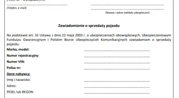 Zgłoszenie sprzedaży auta: terminy w Wydziale Komunikacji i u ubezpieczyciela
