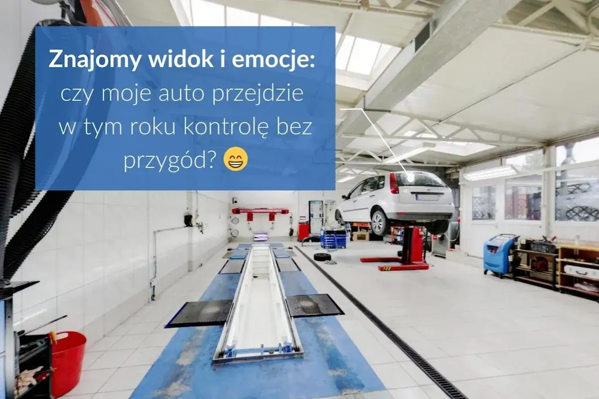 samoch&oacute;d na stacji kontroli pojazd&oacute;w przegląd