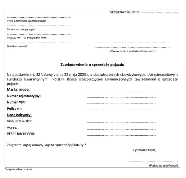 Zgłoszenie sprzedaży auta: terminy w Wydziale Komunikacji i u ubezpieczyciela